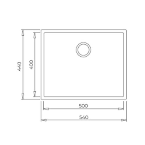 Chậu rửa bát TEKA Square 50.40 TG 3 Kích thước của Chậu rửa bát TEKA Square 50.40 TG