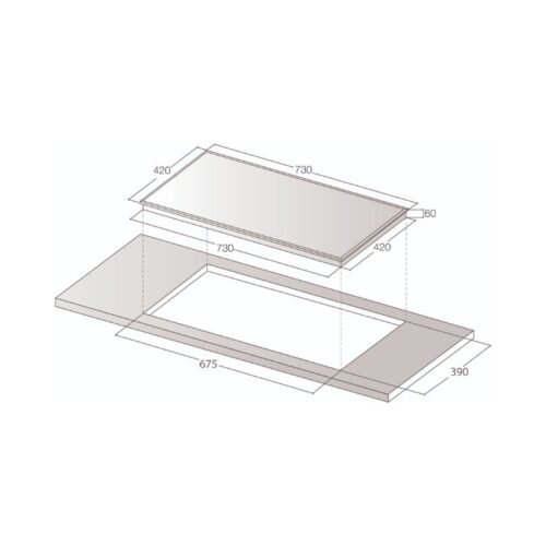 Bếp từ Lorca TA-1009 Plus 3 Kích thước bếp từ Lorca TA-1009 Plus