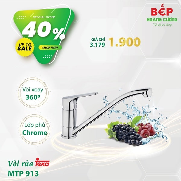 Khuyến mại tháng 9: Giảm hàng loạt thiết bị bếp TEKA lên tới 50% 14 Vòi rửa bát Teka MTP 913 -Chiết khấu 40%