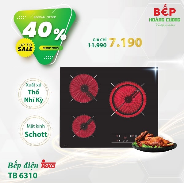 Khuyến mại tháng 9: Giảm hàng loạt thiết bị bếp TEKA lên tới 50% 3 Bếp điện Teka TB 6310 - Chiết khấu 40%
