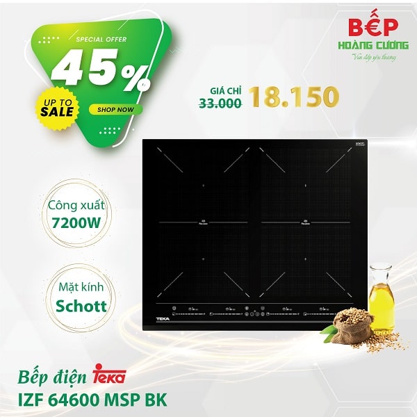 Khuyến mại tháng 9: Giảm hàng loạt thiết bị bếp TEKA lên tới 50% 4 Bếp điện Teka IZF 64600 MSP BK - Chiết khấu 45%