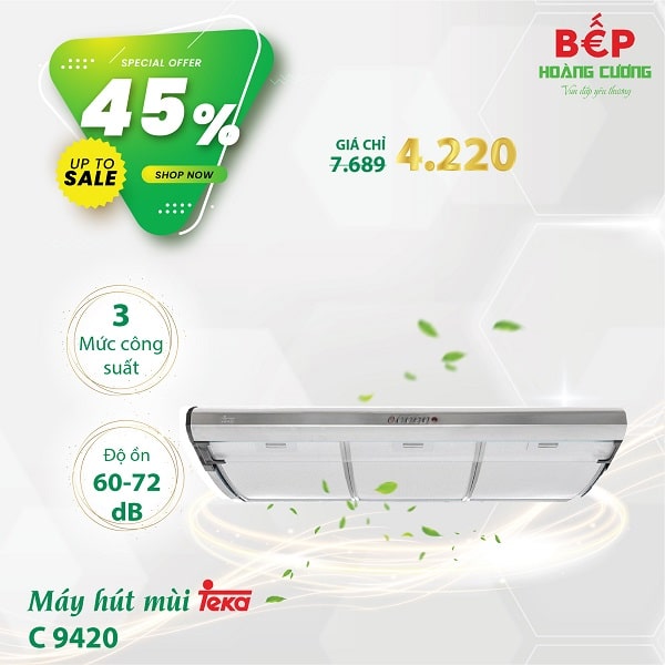 Khuyến mại tháng 9: Giảm hàng loạt thiết bị bếp TEKA lên tới 50% 8 Máy hút mùi Teka C 9420 - Chiết khấu 45%