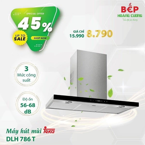 Khuyến mại tháng 9: Giảm hàng loạt thiết bị bếp TEKA lên tới 50% 9 Máy hút mùi Teka DLH 786 T - Chiết khấu 45%