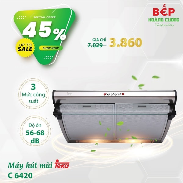 Khuyến mại tháng 9: Giảm hàng loạt thiết bị bếp TEKA lên tới 50% 10 Máy hút mùi Teka C 6420 - Chiết khấu 45%