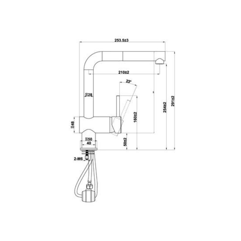 kích thước của vòi rửa bát Hafele HT21-GH1P254 577.55.390 màu đen kích thước của vòi rửa bát Hafele HT21-GH1P254 577.55.390 màu đen