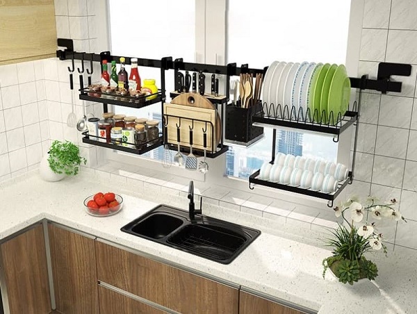 TOP CÁC MÓN PHỤ KIỆN CHẬU RỬA BÁT CHUYÊN DỤNG NÊN CÓ 4 Kệ (khay) úp bát đặt trên chậu rửa bát