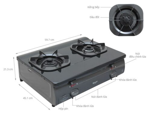 Bếp gas dương Rinnai RJ 8600FE 3 bep gas duong rinnai rj 8600fe 1 min