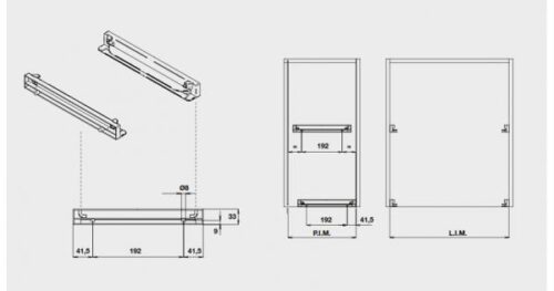Khay up bát đĩa Hafele 544.01.007 3 Kích thước của Khay up bát đĩa Hafele 544.01.007