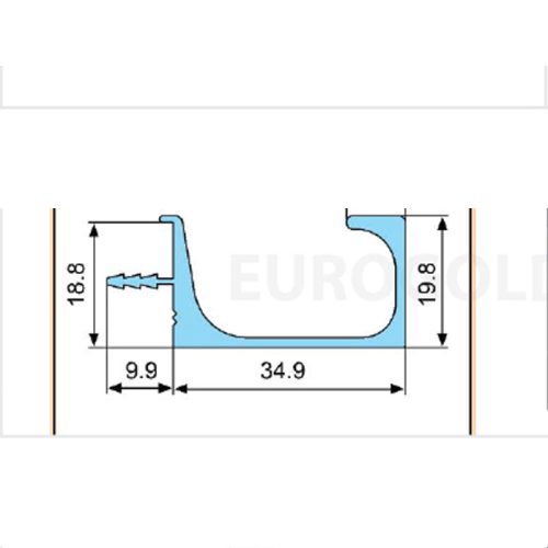 tay nắm âm rãnh không khóa Eurogold K3 tay nắm âm rãnh không khóa Eurogold K3