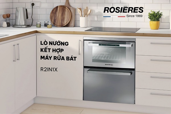 rosieres-r2in1x-1 Thiết kế Dou lò nướng kết hợp máy rửa bát Rosieres R2IN1X
