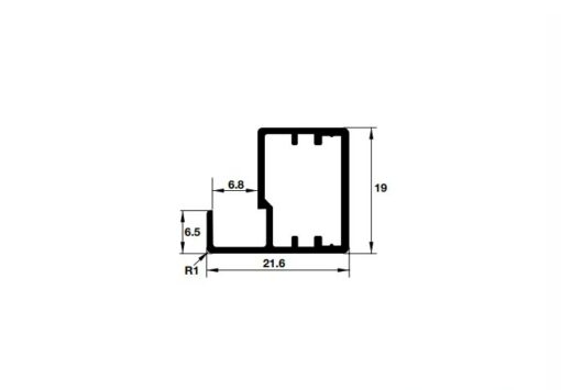 563.58.903_1 Khung nhôm kính Hafele màu bạc 563.58.903