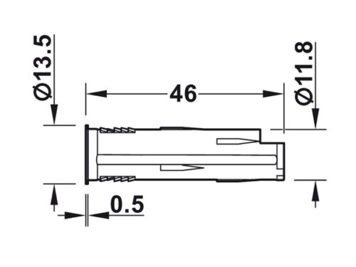Công tắc cảm biến chạm Hafele 833.89.058 3 Kích thước của Công tắc cảm biến chạm Hafele 833.89.058