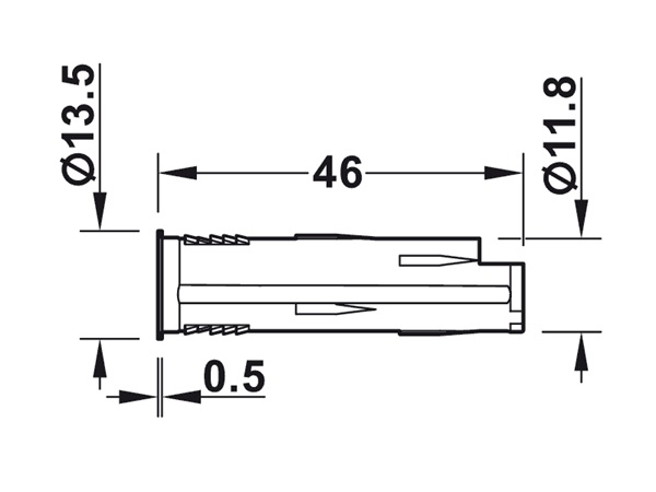 Kích thước của Công tắc cảm biến chạm Hafele 833.89.058 Kích thước của Công tắc cảm biến chạm Hafele 833.89.058