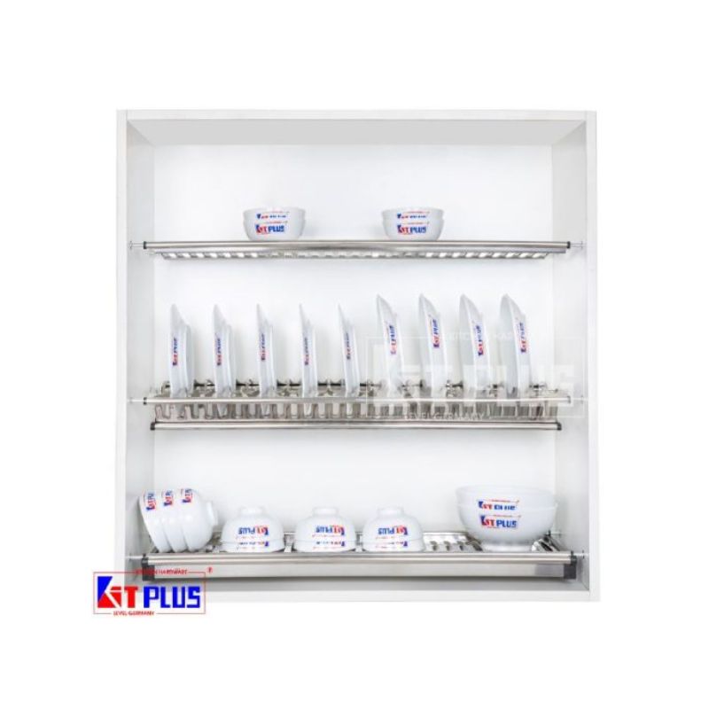 Giá bát cố định 3 tầng chữ V Kit Plus DK12A.80 Giá bát cố định 3 tầng chữ V Kit Plus DK12A.80