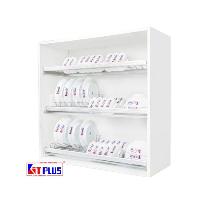 Giá bát cố định 3 tầng Inox mờ cao cấp Kit Plus DK12B MIX.70 Giá bát cố định 3 tầng Inox mờ cao cấp Kit Plus DK12B MIX.70