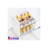 Giá để gia vị nan dẹt Inox mờ, ray giảm chấn Kit Plus DS.35 1 Giá để gia vị nan dẹt Inox mờ, ray giảm chấn Kit Plus DS.35