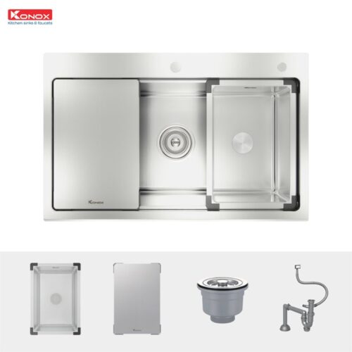 Chậu rửa bát chống xước Konox Workstation Sink – Topmount Sink KN8151TS Dekor 5 Chi tiết chậu rửa bát chống xước Konox Workstation Sink – Topmount Sink KN8151TS Dekor
