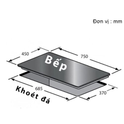 Bếp từ đôi Canzy CZ 9898DP-L lắp âm 3 Kích thước bếp từ đôi Canzy CZ 9898DP-L lắp âm
