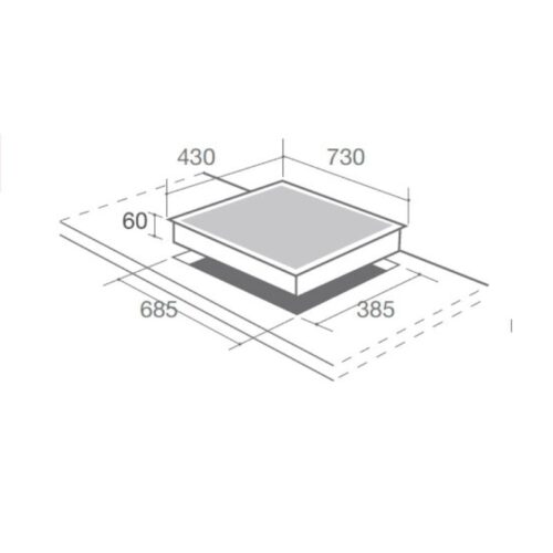 Bếp từ đôi Canzy CZI 9979 PLUS lắp âm 3 Kích thước lắp đặt bếp từ đôi Canzy CZI 9979 PLUS lắp âm