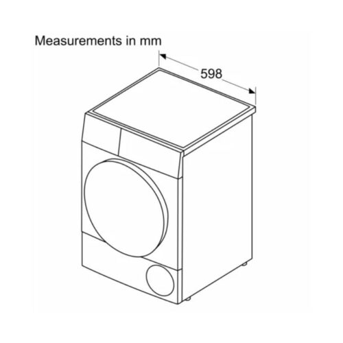 Máy sấy bơm nhiệt Bosch 9 kg WQG24570SG 7 Kích thước máy sấy bơm nhiệt Bosch 9 kg WQG24570SG
