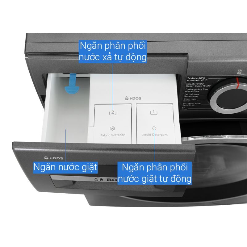 Ngăn nước giặt máy giặt Bosch 10kg WGG254A0VN cửa trước Ngăn nước giặt máy giặt Bosch 10kg WGG254A0VN cửa trước