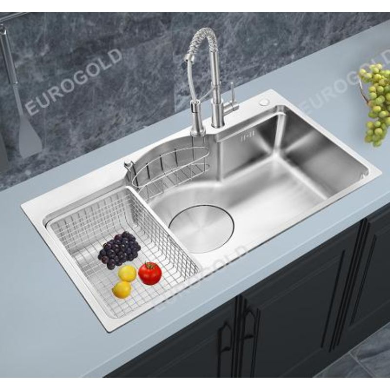 Hình ảnh chậu rửa bát inox 304 Eurogold EUD37848 Hình ảnh chậu rửa bát inox 304 Eurogold EUD37848