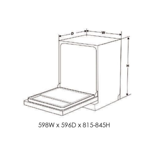 Máy rửa bát Eurogold EUW85TL16BV 4 Kích thước máy rửa bát Eurogold EUW85TL16BV