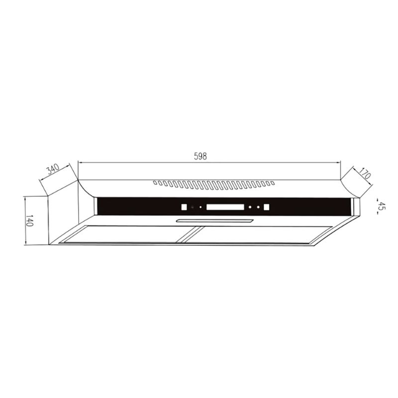 Kích thước máy hút mùi âm tủ Binova BI-23-GT-06 Kích thước máy hút mùi âm tủ Binova BI-23-GT-06