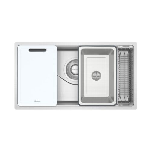 Chậu rửa bát inox 1 hố Konox TARI 8748SR 3 Chậu rửa bát inox 1 hố Konox TARI 8748SR