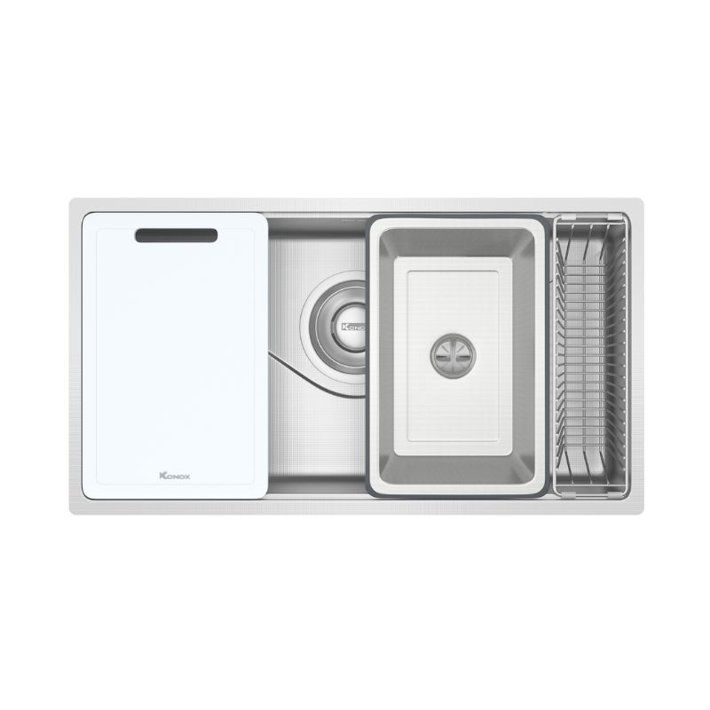 Chậu rửa bát inox 1 hố Konox TARI 8748SR Chậu rửa bát inox 1 hố Konox TARI 8748SR