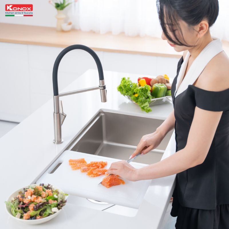hinh-anh-chau-rua-bat-inox-1-ho-konox-tari-8748sr-3 hinh anh chau rua bat inox 1 ho konox tari 8748sr 3