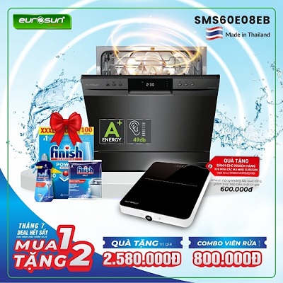 Ưu đãi đặc biệt Tháng 7: Máy rửa bát Eurosun - Đón Quốc Khánh 2/9! 6 khuyen mai may rua bat eurosun sms60e08eb
