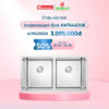 Chậu rửa bát inox 2 hố Konox KN7544DUB 2 Khuyến mãi chậu rửa bát inox 2 hố Konox KN7544DUB