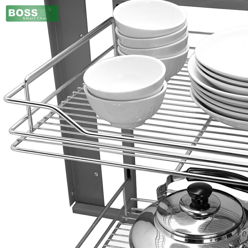 Kệ giá góc liên hoàn inox 304 nan dẹt cao cấp BossEU BS304.900L Kệ giá góc liên hoàn inox 304 nan dẹt cao cấp BossEU BS304.900L