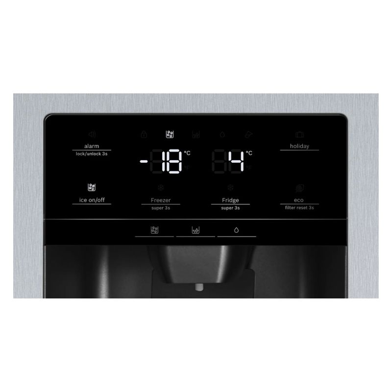 Bảng điều khiển tủ lạnh 2 cánh side by side 531 lít Bosch KAG93AIEP Bảng điều khiển tủ lạnh 2 cánh side by side 531 lít Bosch KAG93AIEP