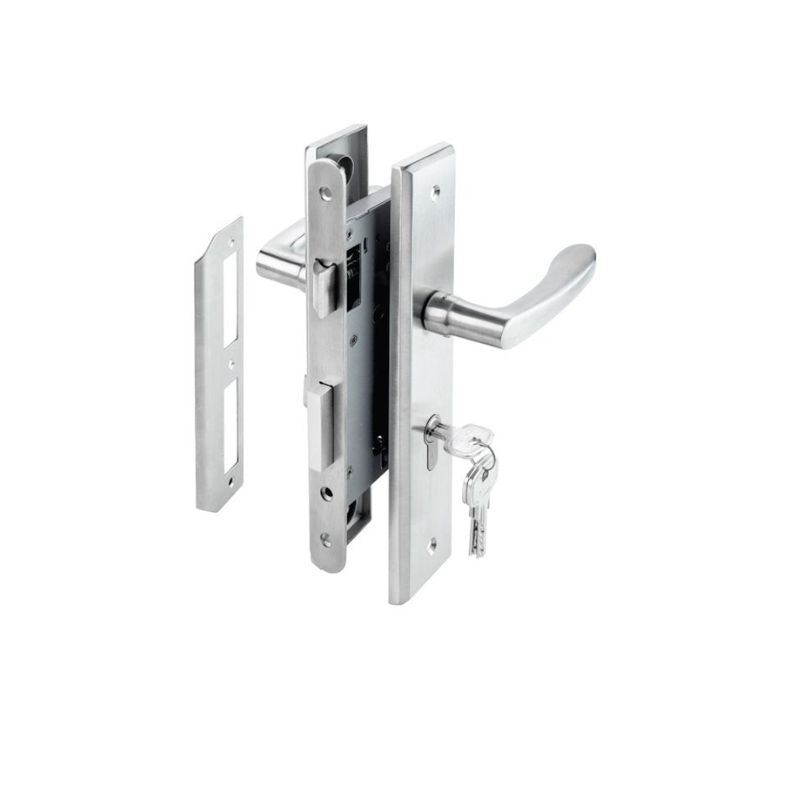 Bộ khóa tay nắm đế dài Hafele 499.62.503 Bộ khóa tay nắm đế dài Hafele 499.62.503