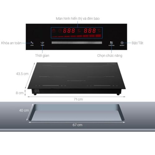 Bếp từ đôi Junger MK-22 lắp âm 4 Chi tiết bếp từ đôi Junger MK-22 lắp âm