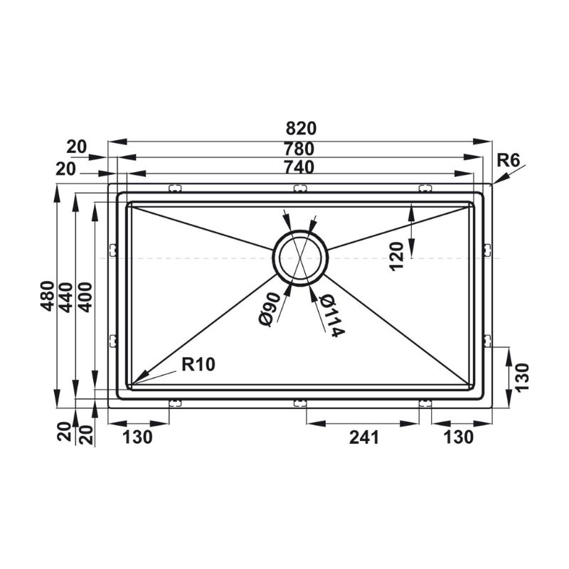 Kích thước bộ chậu rửa và phụ kiện Hafele HS21-SSN1S90 567.94.029 Kích thước bộ chậu rửa và phụ kiện Hafele HS21-SSN1S90 567.94.029