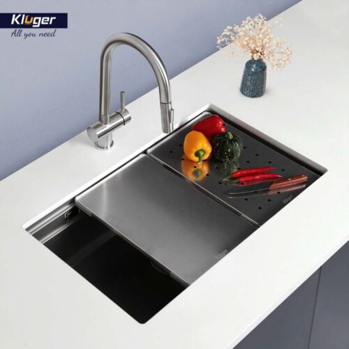 Chậu rửa bát 1 hố Kluger KWU8161FS-S76 Plus 4 Ảnh thực tế chậu rửa bát 1 hố Kluger KWU8161FS-S76 Plus