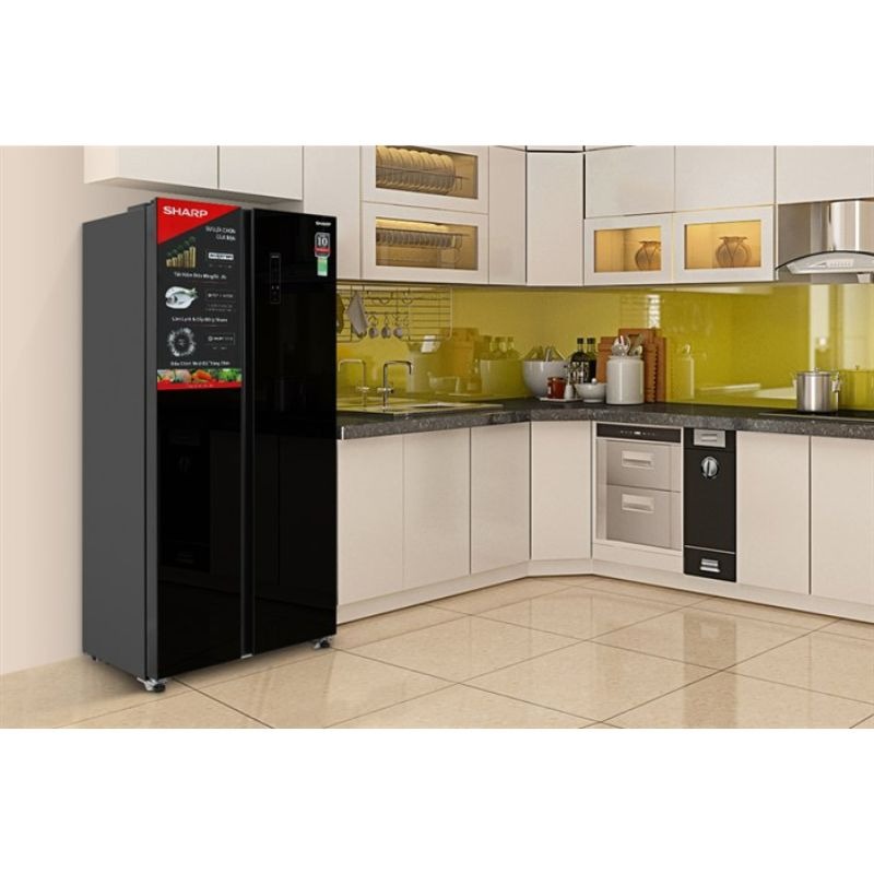 Ảnh tủ lạnh 2 cánh side by side 442 lít Sharp SJ-SBX440VG-BK Ảnh tủ lạnh 2 cánh side by side 442 lít Sharp SJ-SBX440VG-BK