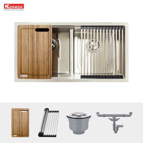 Chậu rửa bát Konox Workstation Sink – Undermount Sink KN8745DUB 4 Chi tiết chậu rửa bát Konox Workstation Sink – Undermount Sink KN8745DUB