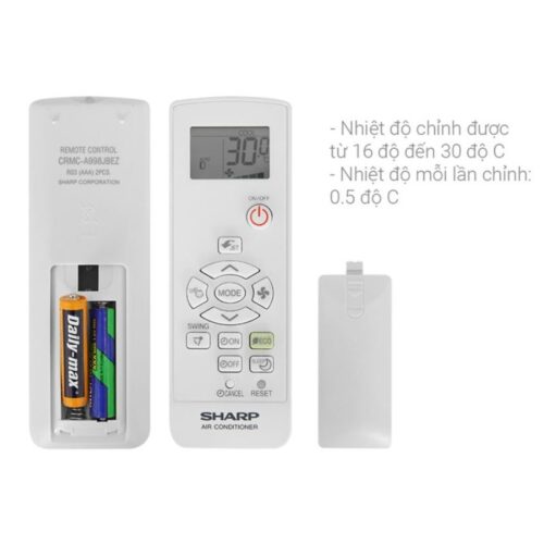 Điều hoà Sharp 1 chiều Inverter AH-X10ZEW 3 Điều khiển điều hoà Sharp 1 chiều Inverter AH-X10ZEW