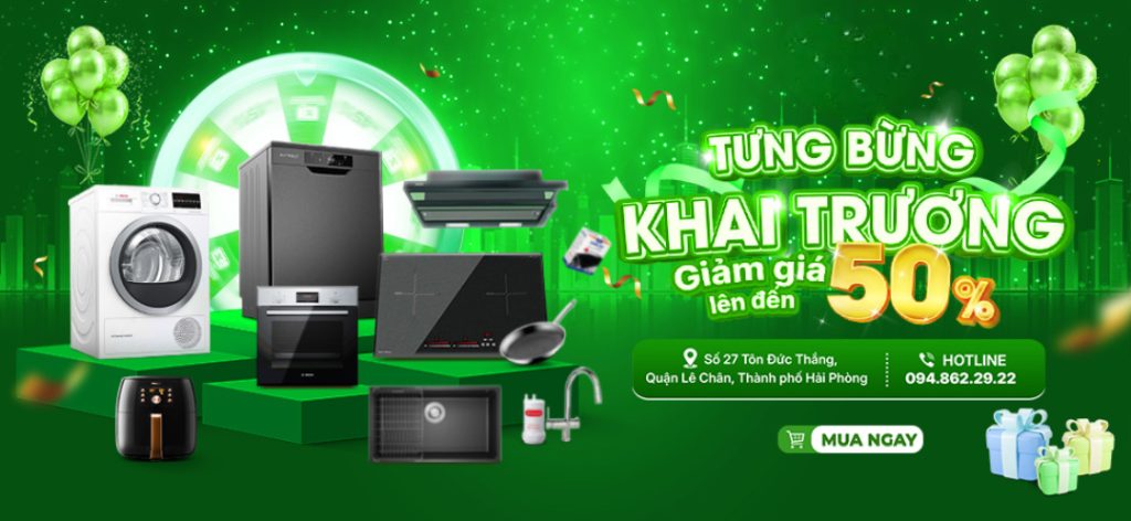 Khai trương THẾ GIỚI BẾP NHẬP KHẨU Hải Phòng - Ngàn ưu đãi đang chờ bạn! 1 khai truong bep 365 hai phong website 1 1