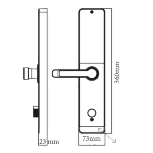 Khóa thông minh Avolock AV-67-B 3 Kích thước khóa thông minh Avolock AV-67-B