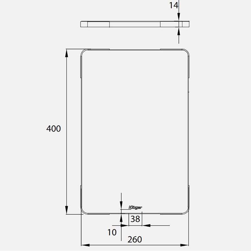 Kích thước thớt inox Kluger KCB-121FS Kích thước thớt inox Kluger KCB-121FS