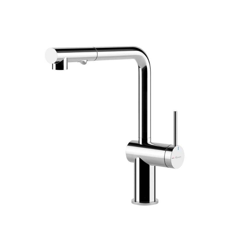 Vòi rửa bát nóng lạnh Konox Stella Chrome có dây rút Vòi rửa bát nóng lạnh Konox Stella Chrome có dây rút