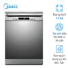 Máy rửa bát âm tủ Midea MDW13-7635QS 1 Máy rửa bát âm tủ Midea MDW13-7635QS