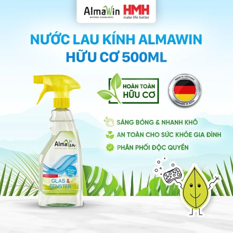 Nước lau kính Almawin hữu cơ 500ml HMH.8034500 Nước lau kính Almawin hữu cơ 500ml HMH.8034500