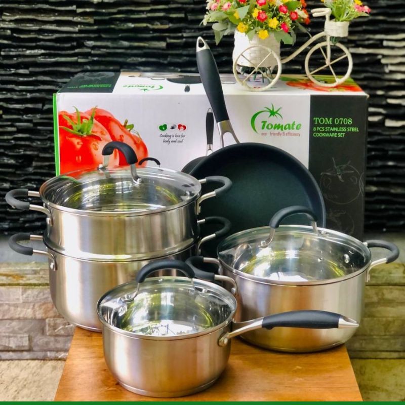 Ảnh bộ nồi Inox Tomate TOM 0708 Ảnh bộ nồi Inox Tomate TOM 0708