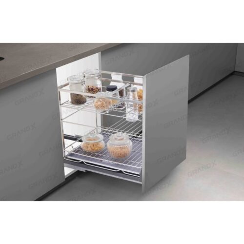 Giá đựng chai lọ gia vị nan dẹt GrandX XS.25S2 3 Ảnh giá đựng chai lọ gia vị nan dẹt GrandX XS.25S2